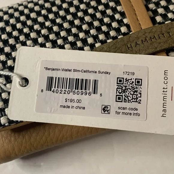 Hammitt Wallet Benjamin Raffia NWT - Picture 8 of 8